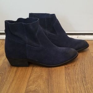 Dolce Vita Navy Suede Ankle Booties